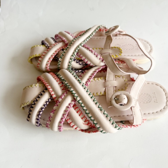 Farm Rio Zig Zag Stitch Sandals Size 6 - Picture 6 of 7